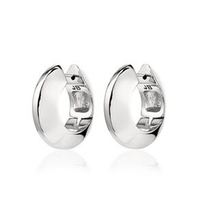 JENNY BIRD WIDE HINGED HOOPS - silver